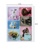 6PC DOG FRIDGE MAGNETS BY RACHAEL HALE