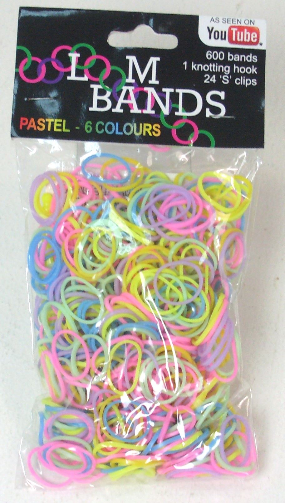 600 ASSORTED  LOOM BANDS KIT-PASTEL COLOURS
