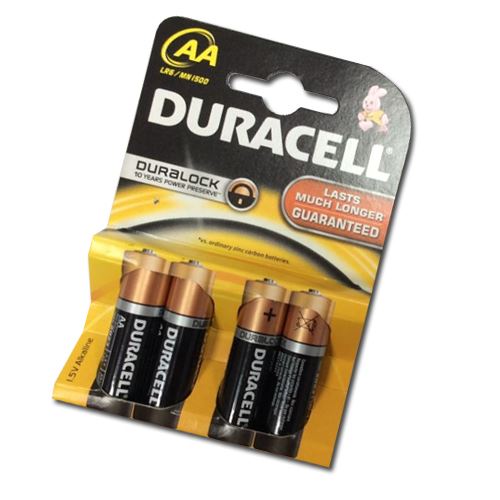 DURACELL AA BATTERIES 4 PACK