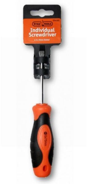 STAG TOOLS SCREWDRIVER 5 X 75MM SLOTTED
