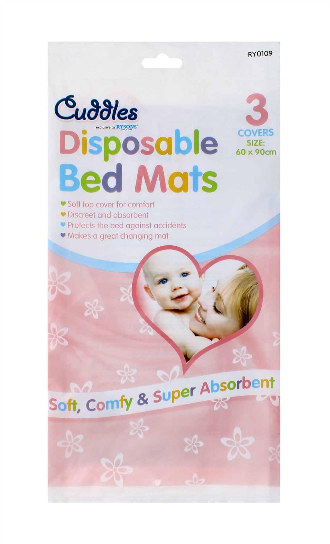 3PK DISPOSABLE BED MATS