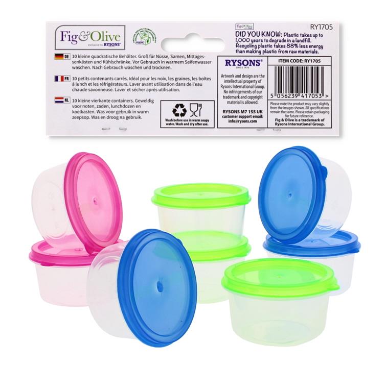 10PC  MINI ROUND STORAGE CONTAINERS