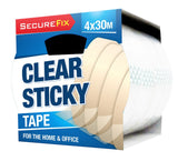 4PK CLEAR STICKY TAPE 30 METER