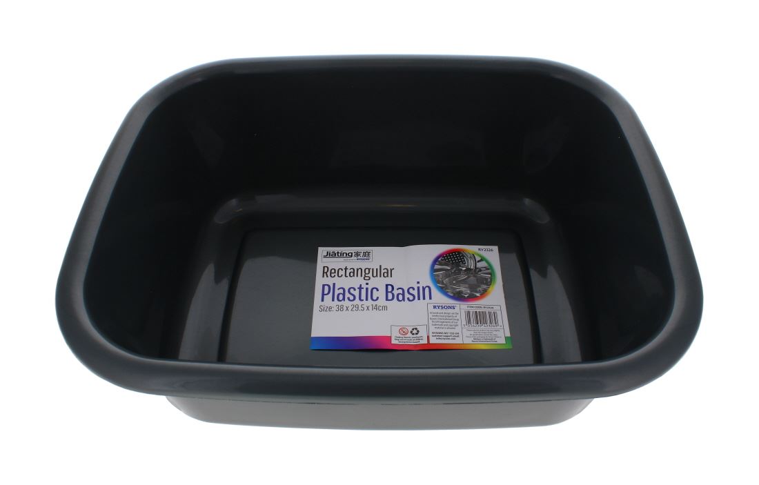 PLASTIC RECTANGULAR BASIN SIZE:38X29.5X14 CM