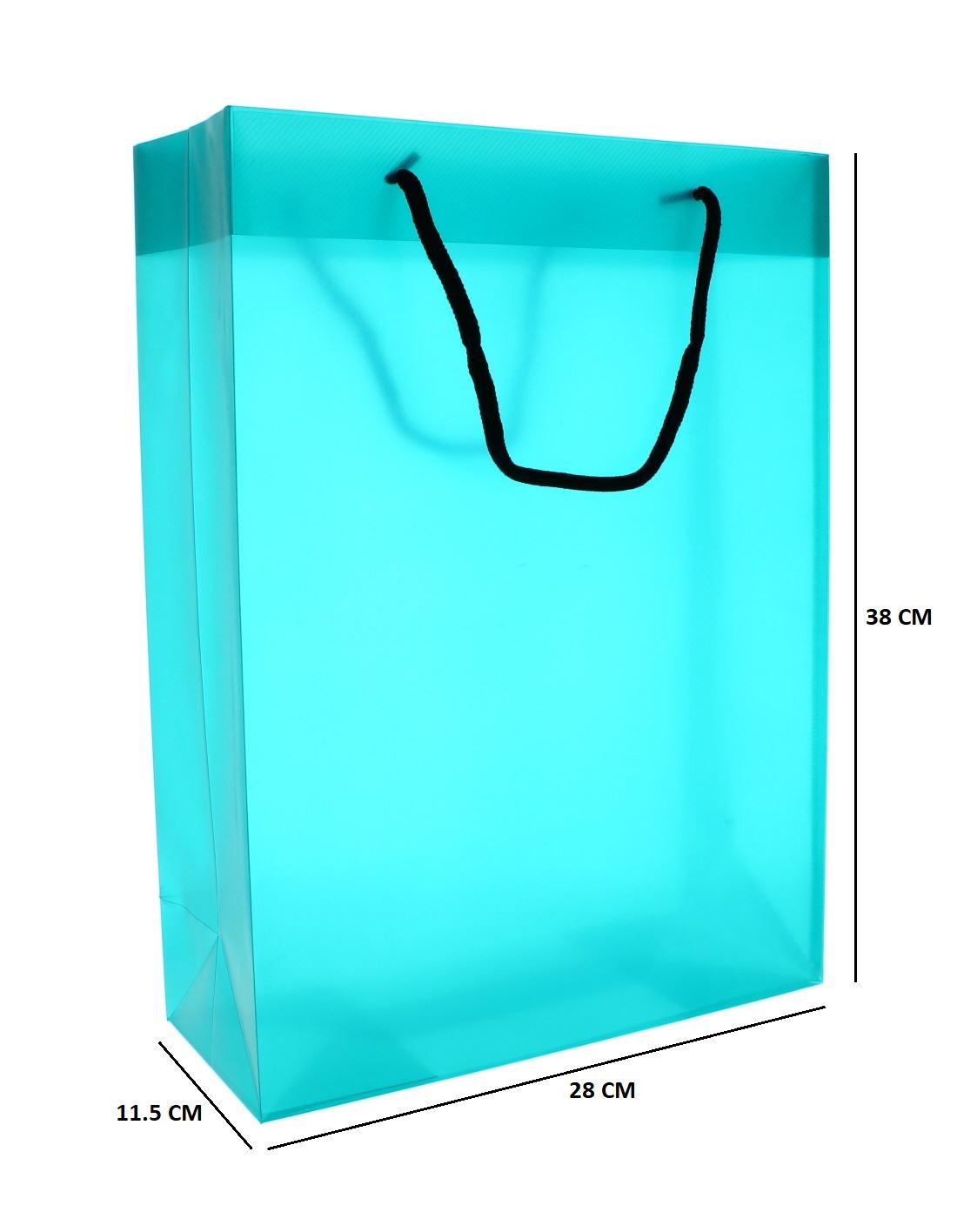 GIFT BAG PP LARGE ROPE HANDLED TURQUOISE