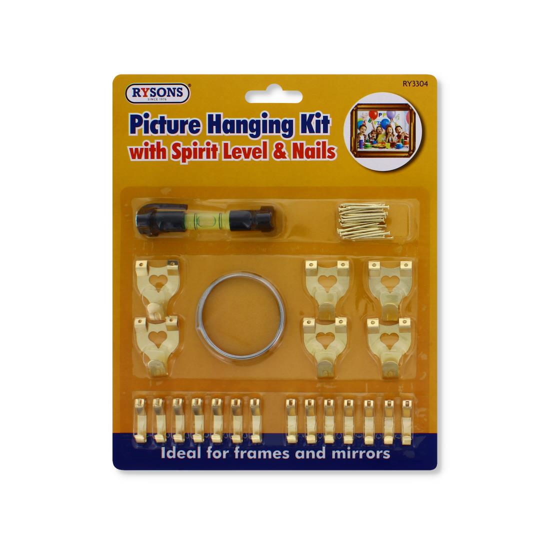 PICTURE HANGING KIT + LEVEL