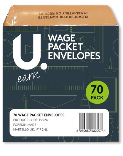 60PK WAGE PACKET ENVELOPES