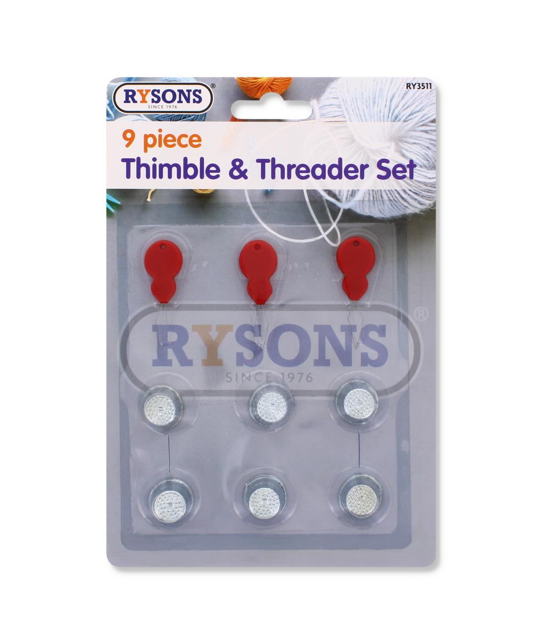 9PC THIMBLES/THREADERS SET