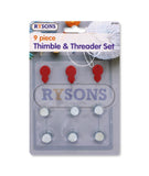 9PC THIMBLES/THREADERS SET