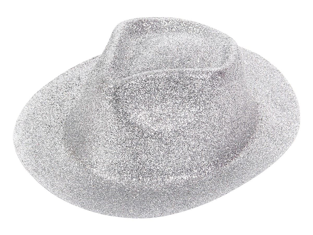 ASSORTED GLITTER PARTY HAT-SILVER & GOLD