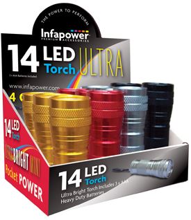 Infapower 14 LED Aluminium Torch