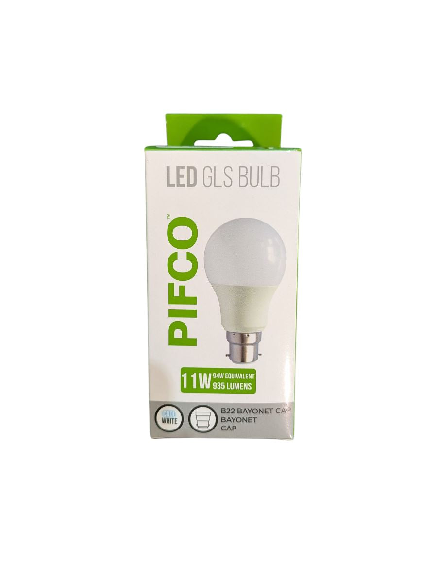 11 WATT LED BULB GLS B22 BAYONET CAP COOL WHITE