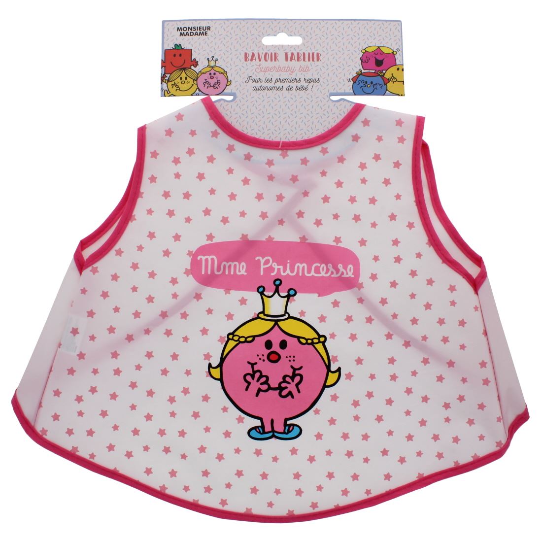ASSORTED MR MEN BABY BIB - FRENCH