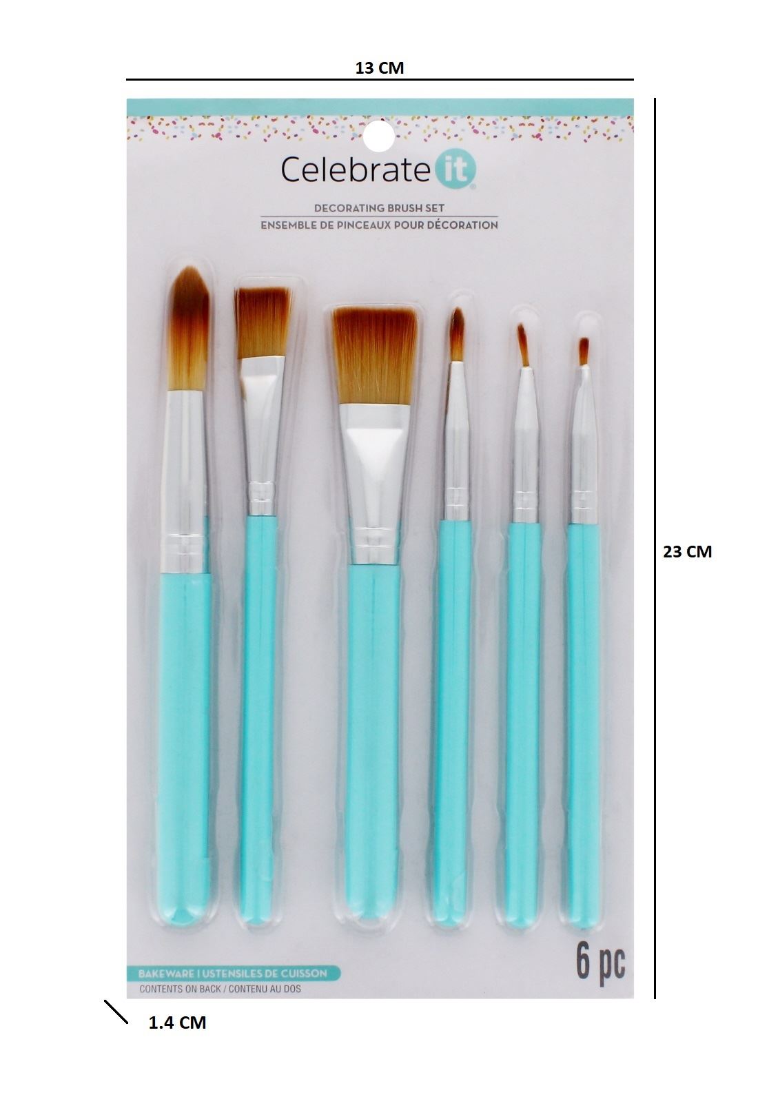 6 PK FONDANT CAKE DECORATING BRUSH SET