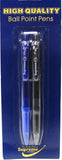 2PK BALL POINT PENS-BLACK & BLUE
