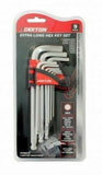 9 PIECE HEAT TREATED HEX KEY SET W/ KEY HOLDER