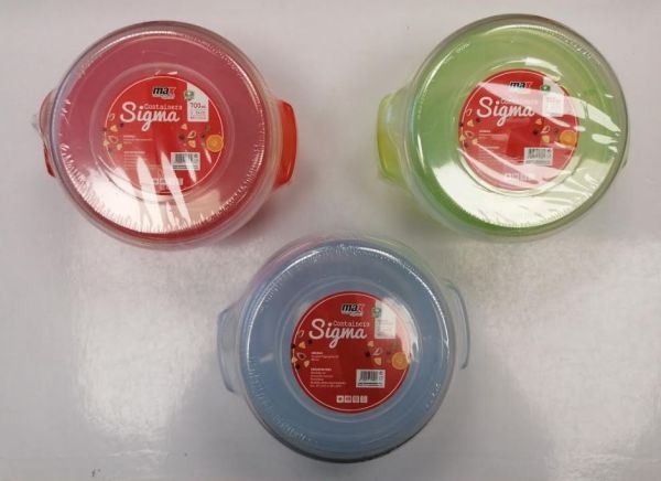 MAX HOUSE WARES ASSORTED COLOURS 700ML SIGMA CONTAINERS 2 PACK