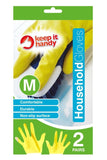 2PAIRS MEDIUM HOUSEHOLD GLOVES