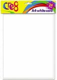 PACK OF 24 CRE8 A4 WHITE CARD