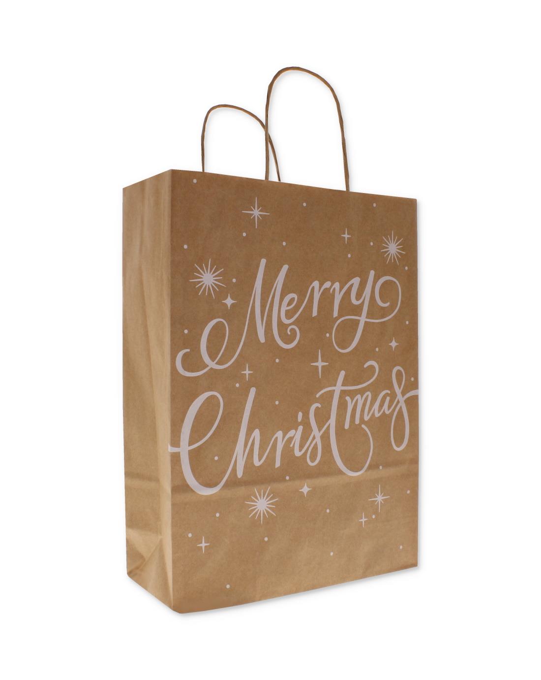 PAPER GIFT BAG MERRY XMAS
