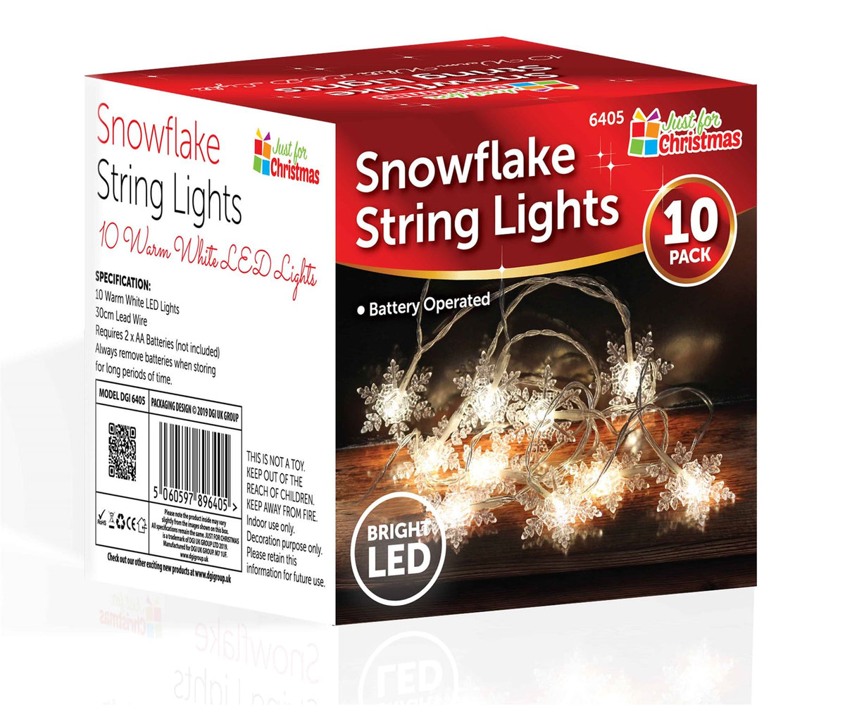 LED SNOWFLAKE STRING LIGHTS