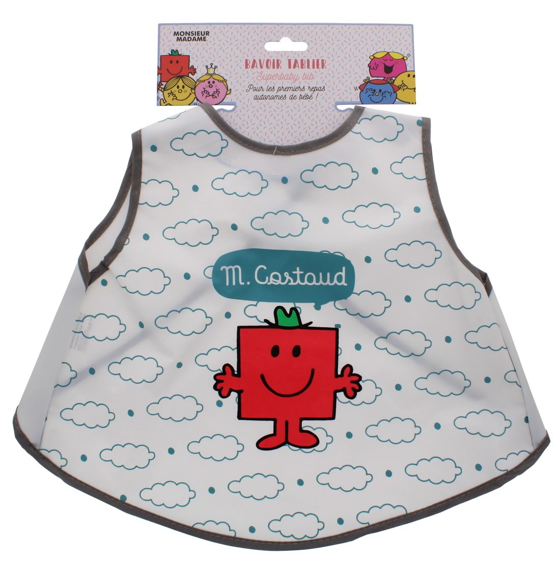 ASSORTED MR MEN BABY BIB - FRENCH
