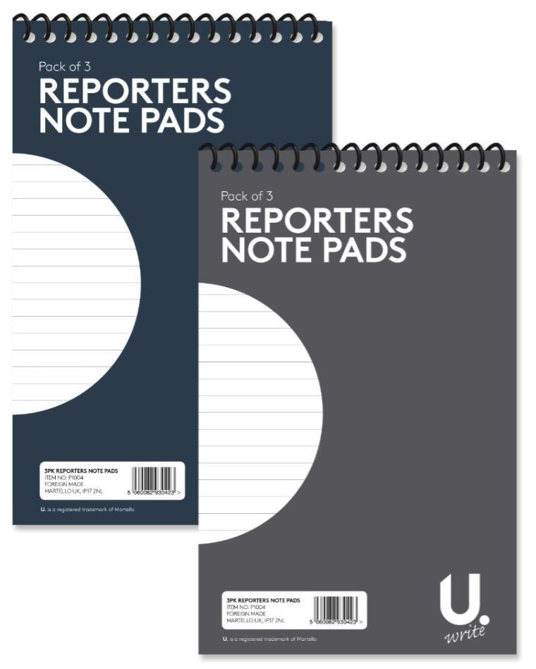 3PK REPORTER'S NOTEPAD