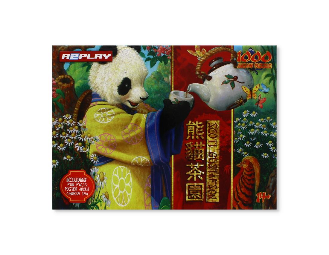 1000PCS PANDAS TEA GARDEN JIGSAW PUZZLE