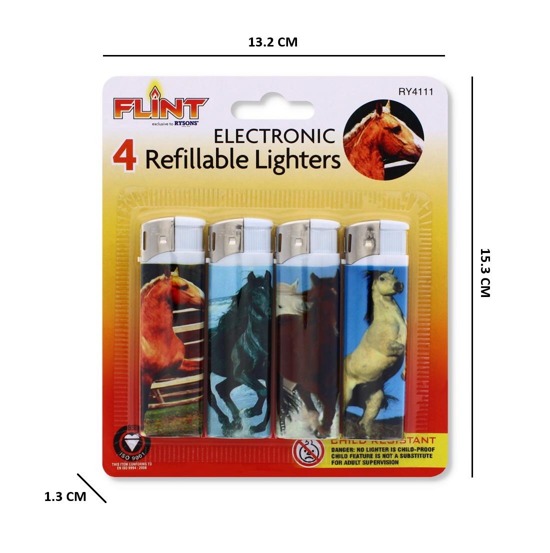 4PK ELECTRONIC LIGHTERS-HORSES