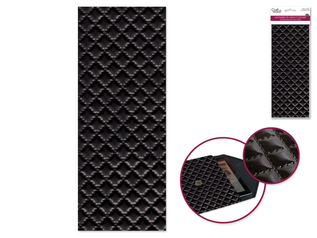 LEATHERETTE CROP-IT STICKER BLACK