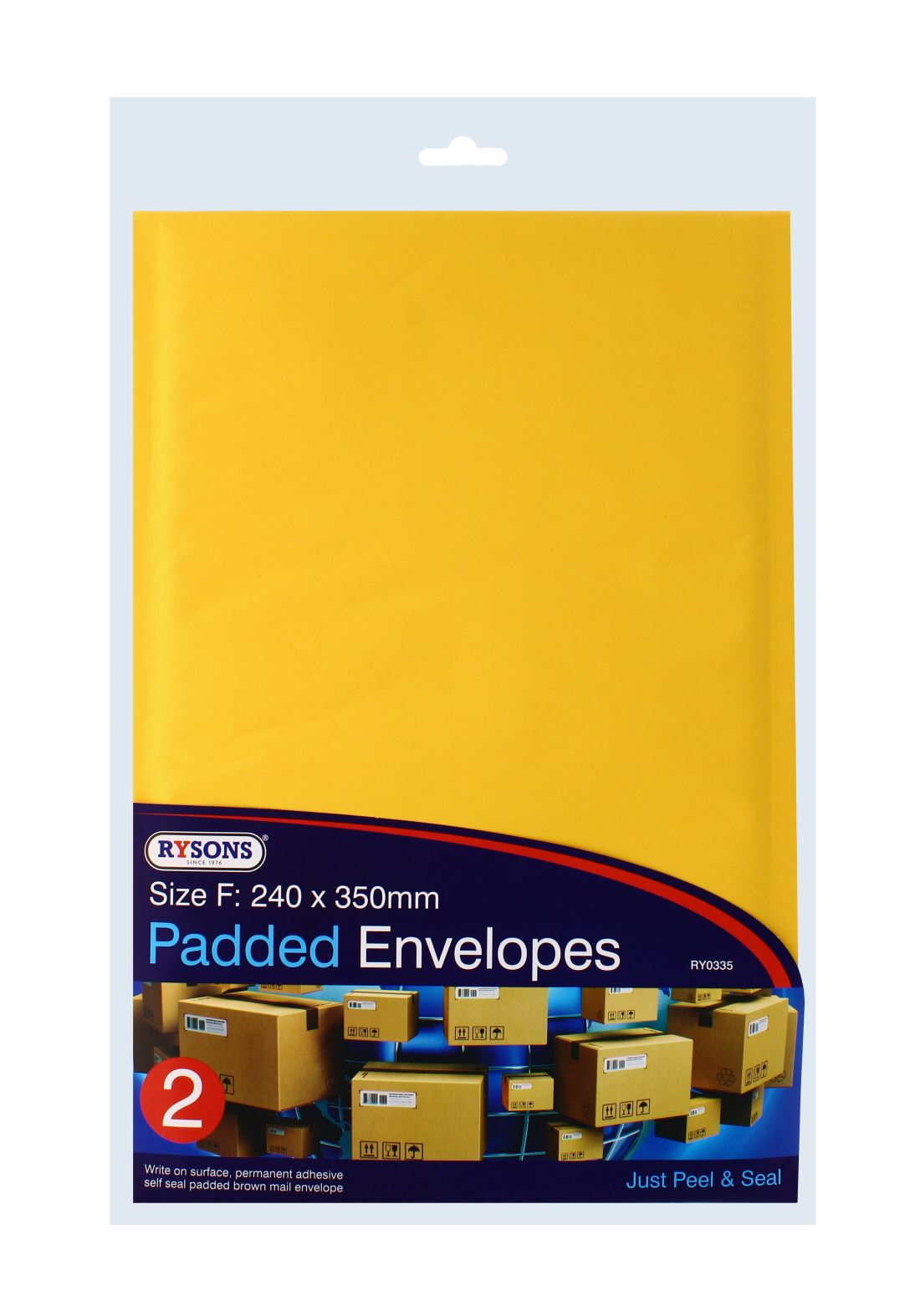2 PADDED ENVELOPES SIZE F- 240X350MM