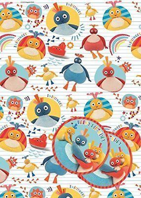 TWIRLY WOOS 2 SHEETS OF GIFTWRAPS & 2 TAGS