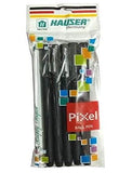 5PK HAUSER GERMANY PIXEL BALL PEN BLACK
