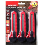 DEKTON SNAP-OFF KNIFE SET RED