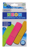 80PC NEON WATERPROOF PLASTERS