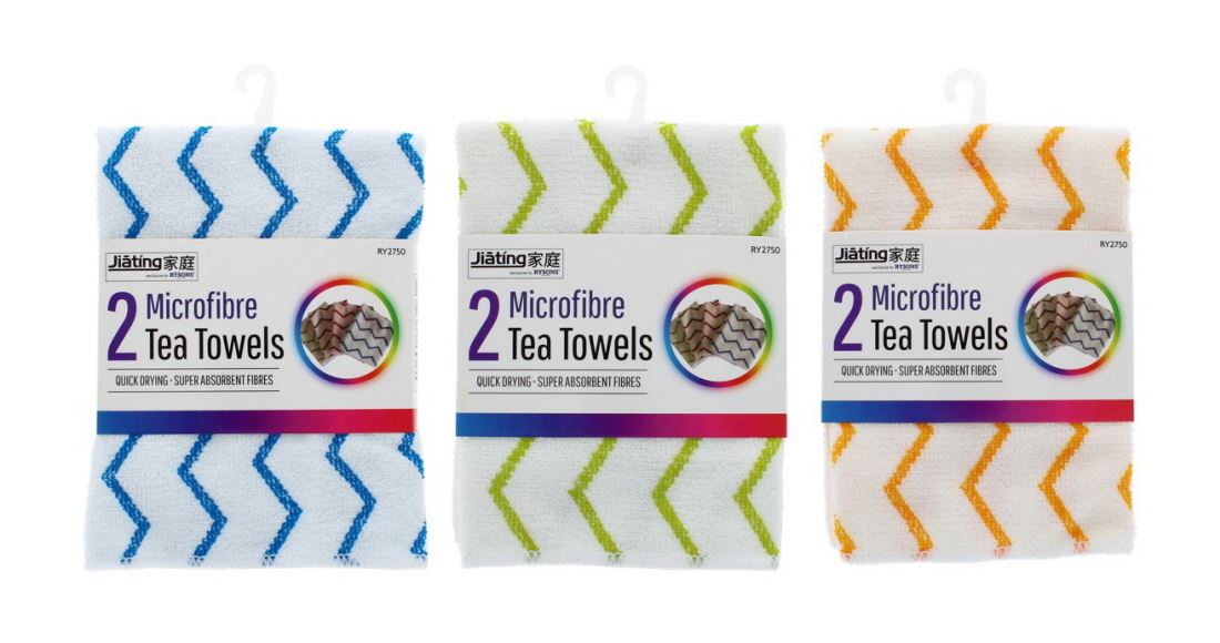 2PCS MICROFIBER TEA TOWELS