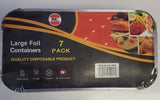 MAX HOUSE WARES LARGE DISPOSABLE FOIL CONTAINERS WITH LIDS 7 PACK