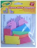 ASSORTED CRAYOLA LLAMA STICK PUPPETS KIT