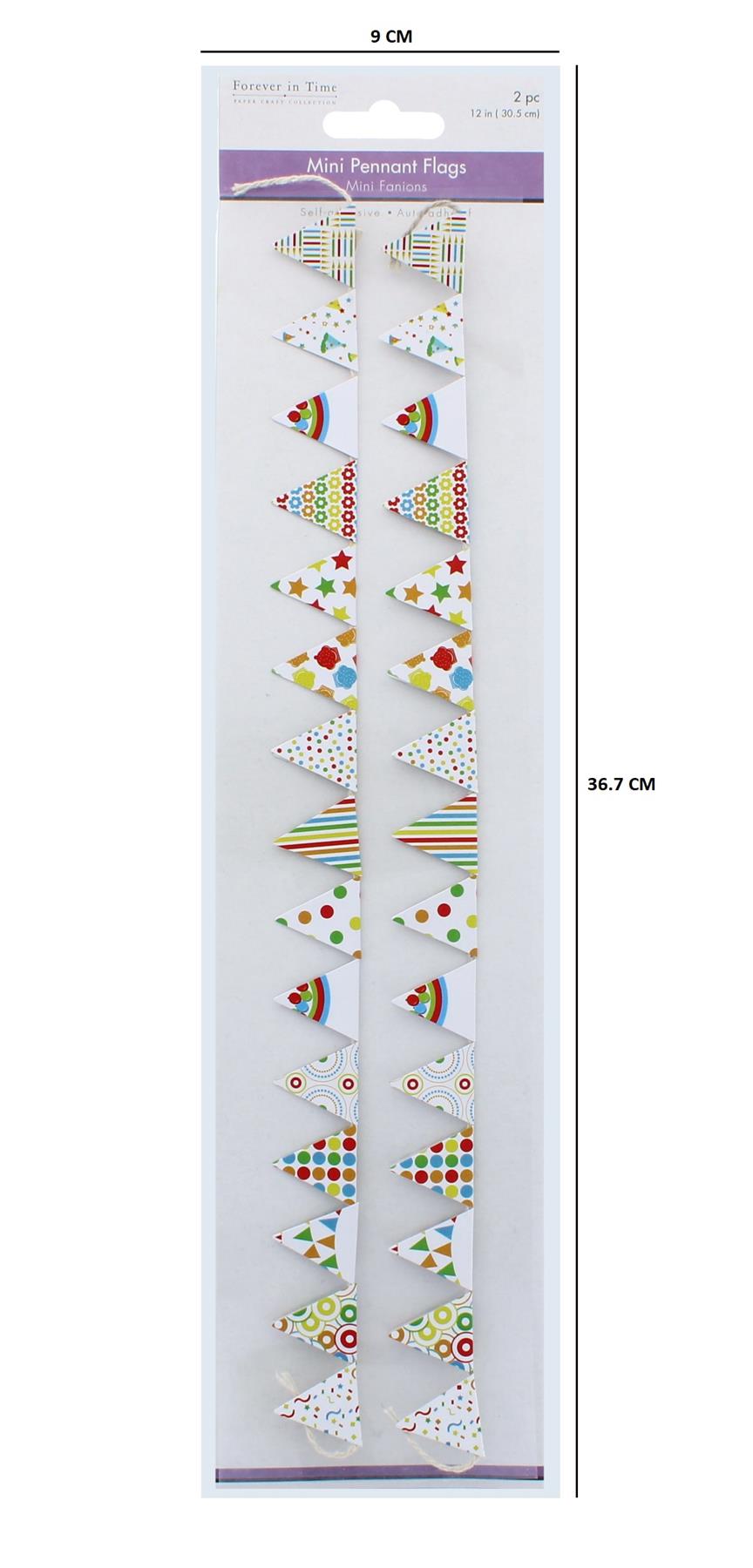 2PK MINI PENNANT FLAGS FIESTA