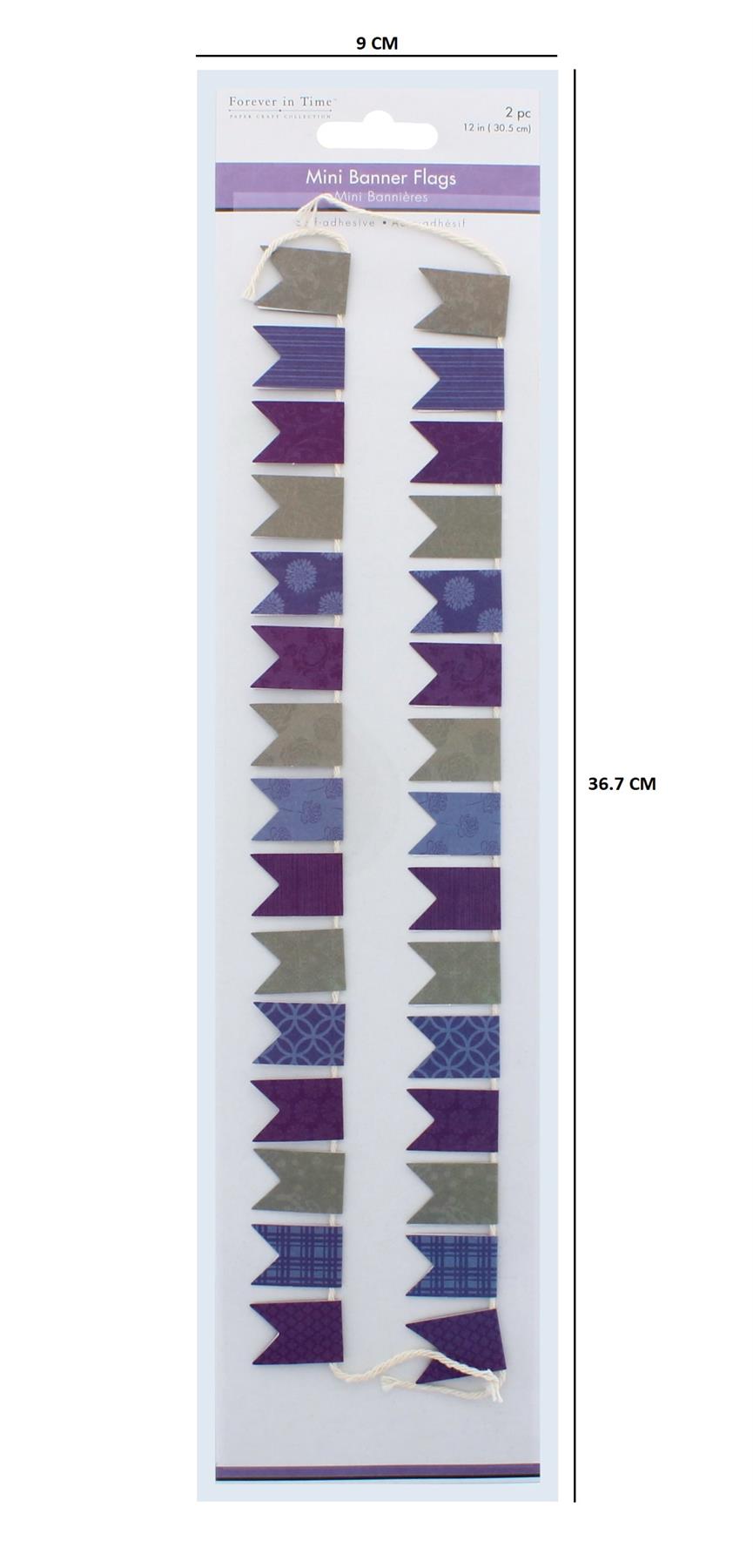 2PK MINI PENNANT FLAGS ELEGANCE