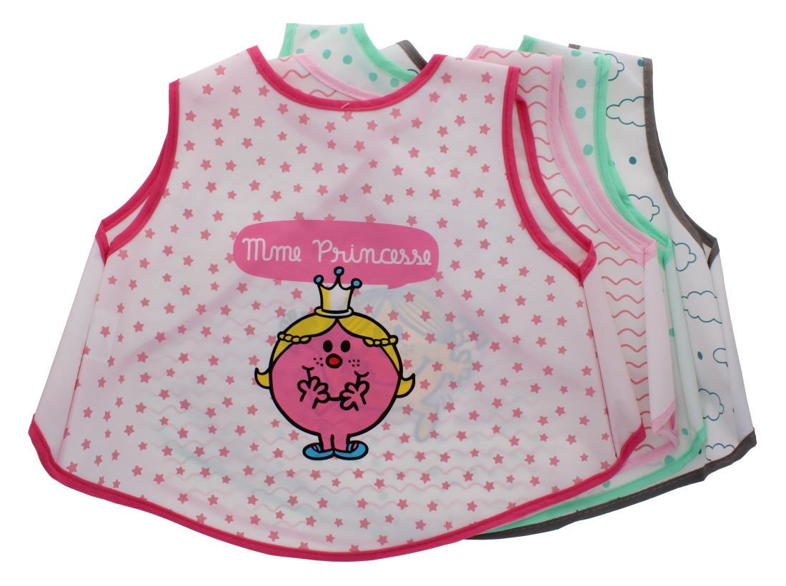 ASSORTED MR MEN BABY BIB - FRENCH