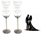 BRIDE & GROOM GLASS
