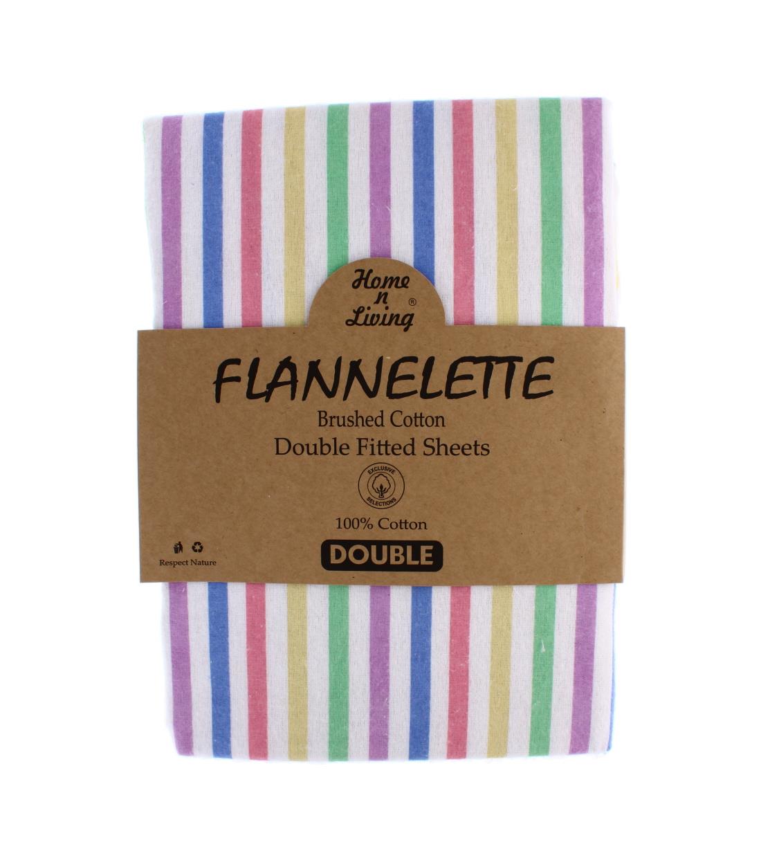 FITTED DOUBLE FLANNELETTE CANDY