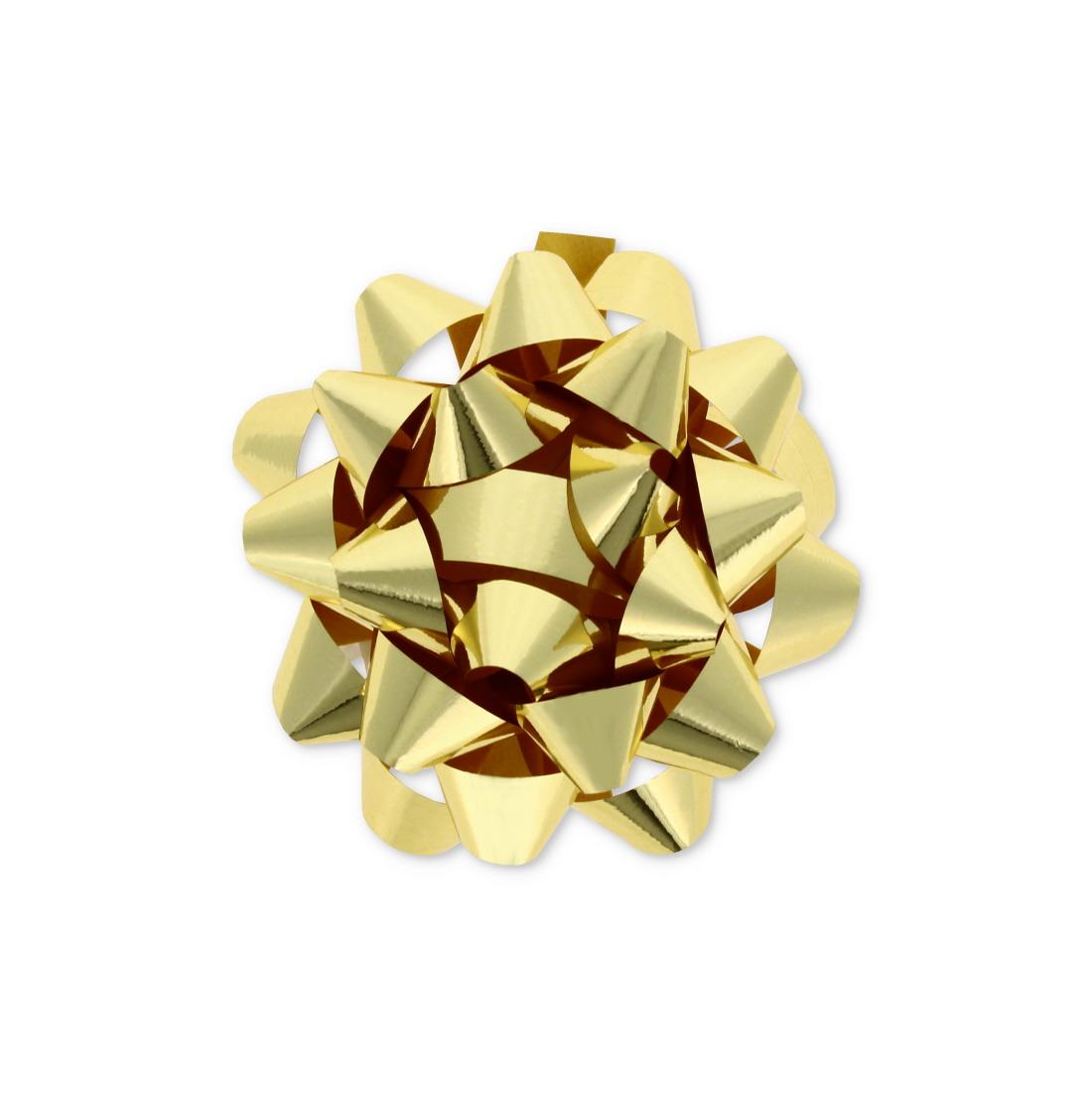 GOLD METALLIC SHINE GIFT BOW 6.3CM