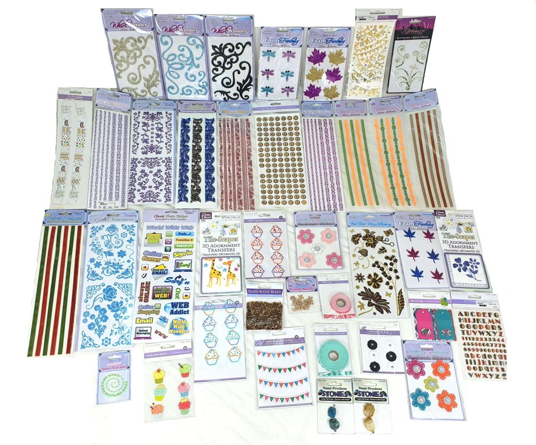 40 PCS ASSORTED  CRAFT STICKERS
