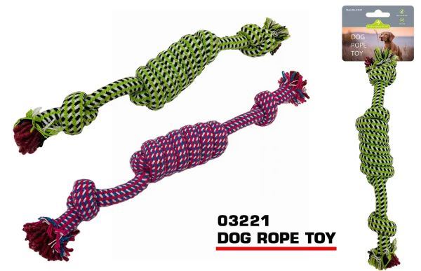 PET BUDDIES DOG PULL & TUG ROPE TOY 26CM X 7CM