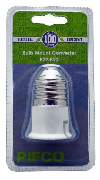 PIFCO E27 - B22 BULB MOUNT CONVERTER