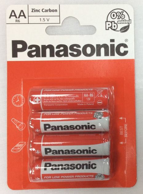 PANASONIC AA BATTERIES 4 PACK