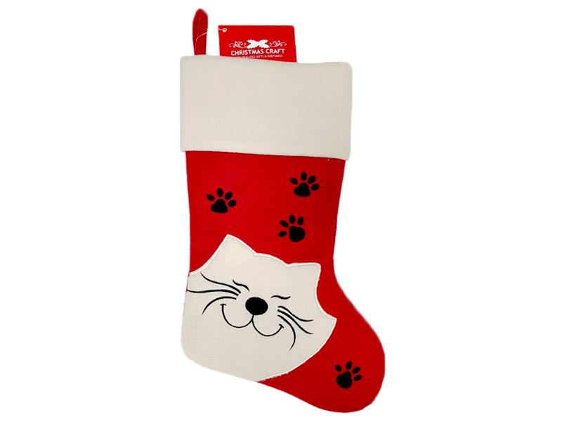 CHRISTMAS CRAFT STOCKING DOG/CAT