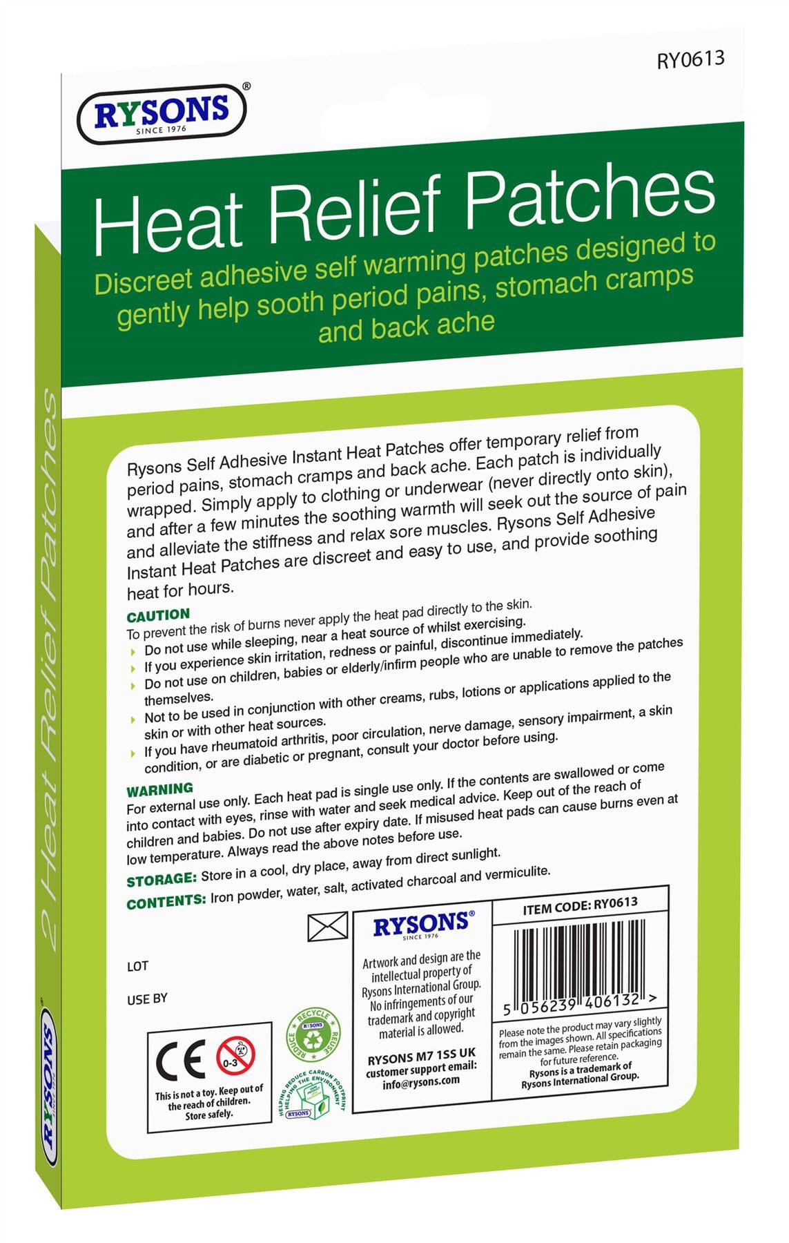 2 PK FEMININE HEAT PATCHES